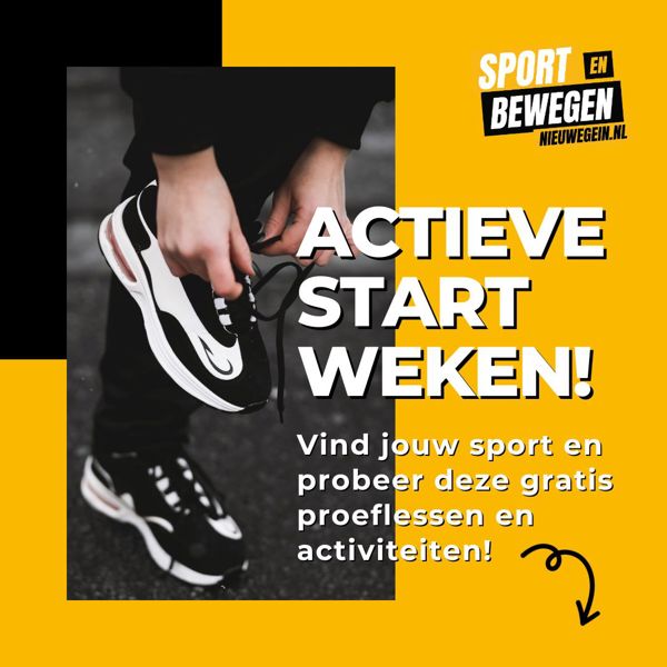 Banner met de tekst Actieve Start Weken