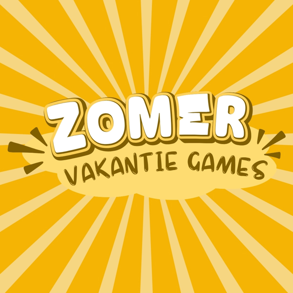 Banner met de tekst Zomervakantie Games